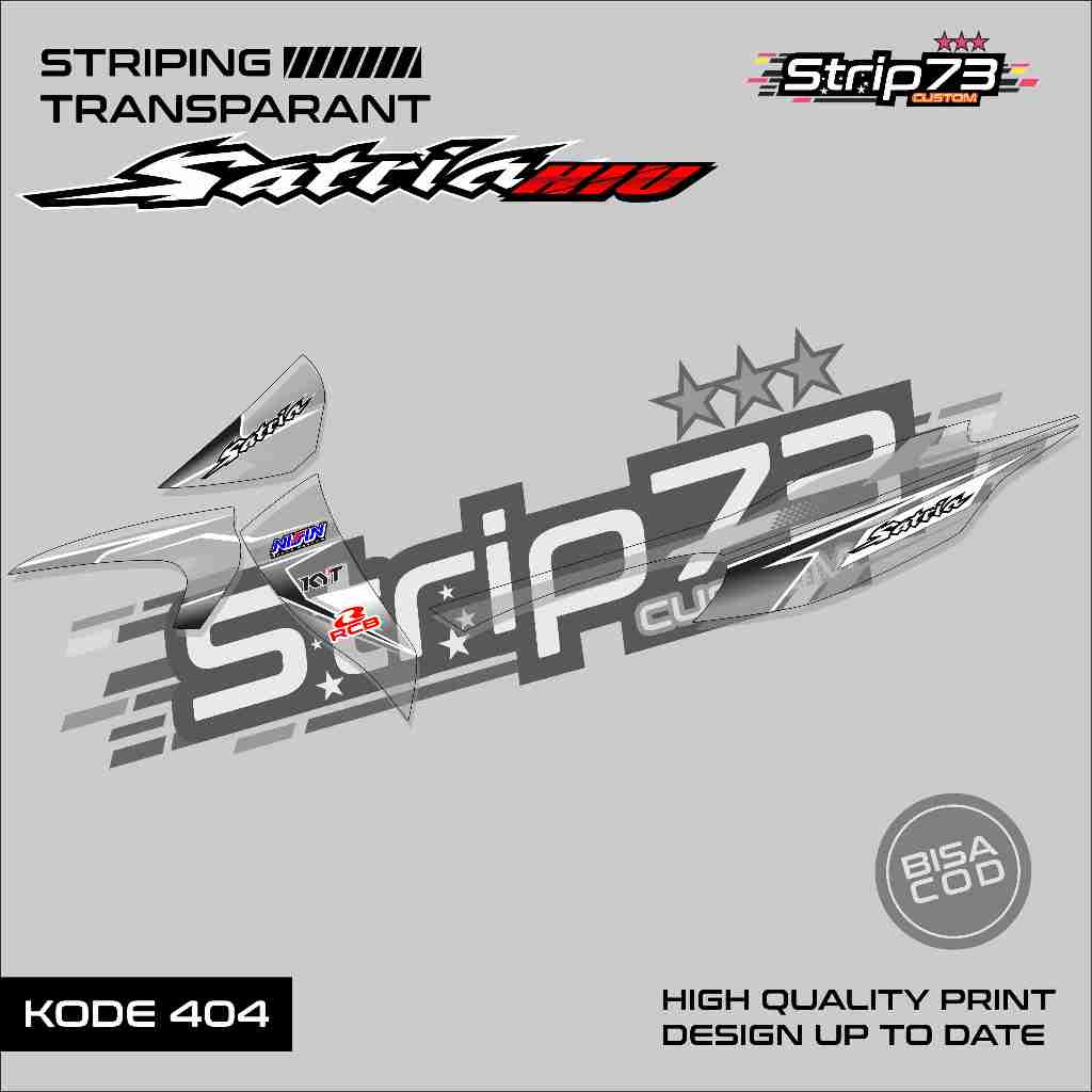404 STRIPING TRANSPARAN SATRIA HIU - STRIPING TRANSPARAN SATRIA HIU SIMPLE GRAFIK