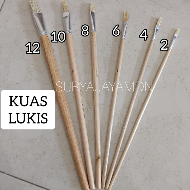 

KUAS LUKIS CAT MINYAK KAYU NOMOR 2/4/6/8/10/12 KUAS LUKIS