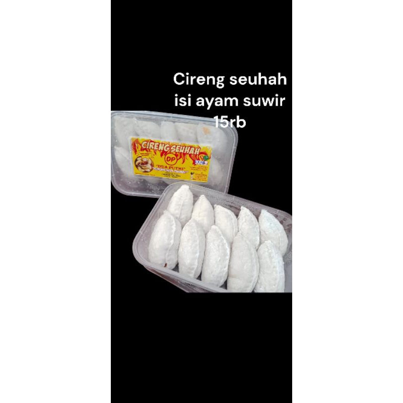 

Cireng seuhah isi ayam suwir pedas