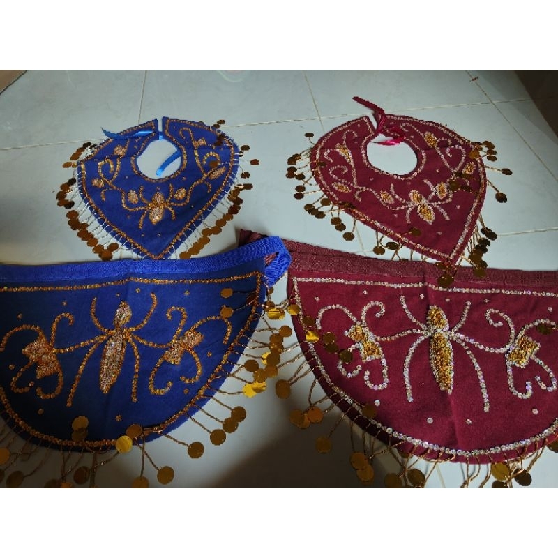 Set kace+rampek bludru payet