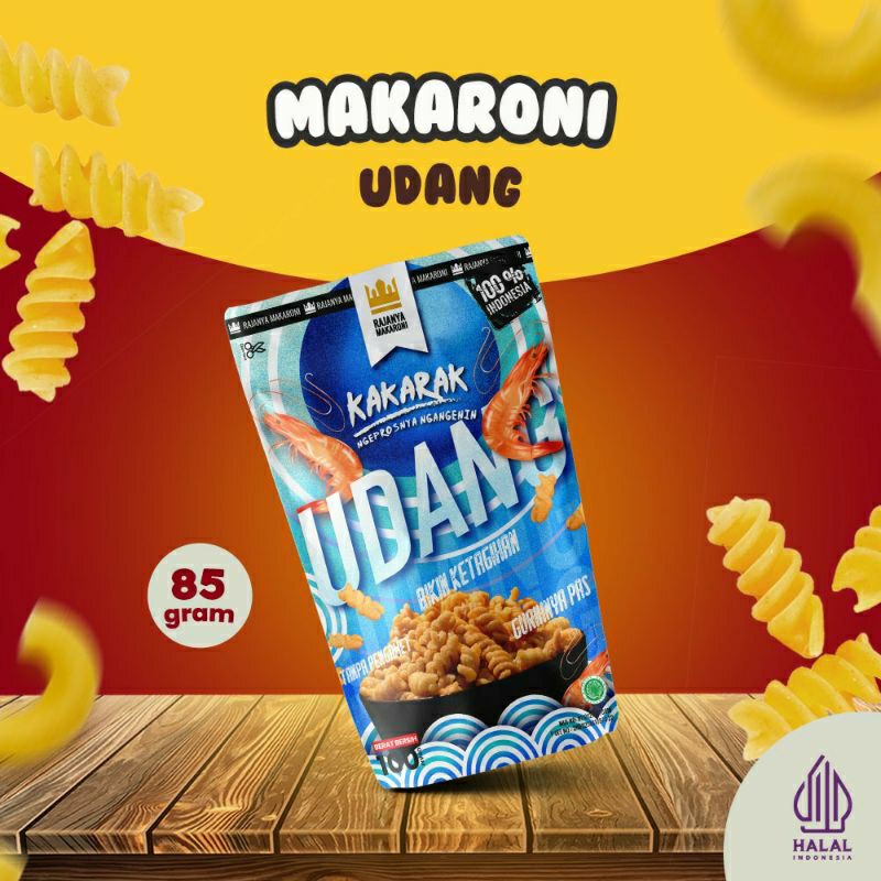 

Makaroni Kakarak Rasa Udang - Cemilan Makaroni Goreng Ngepros - Cemilan Kekinian