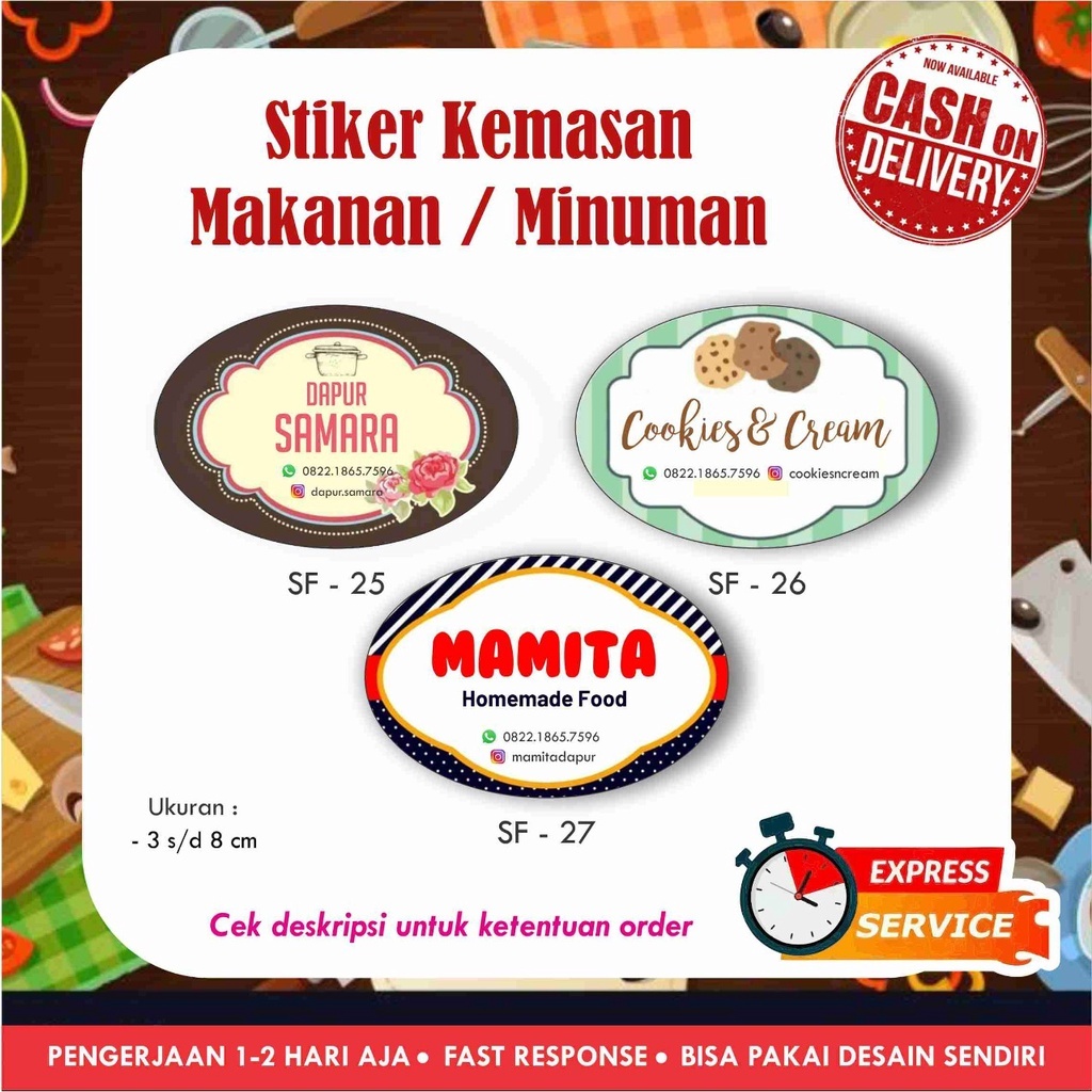 

Stiker Cromo oval makanan / label makanan / label kemasan / stiker kemasan / stiker onlineshop CROMO