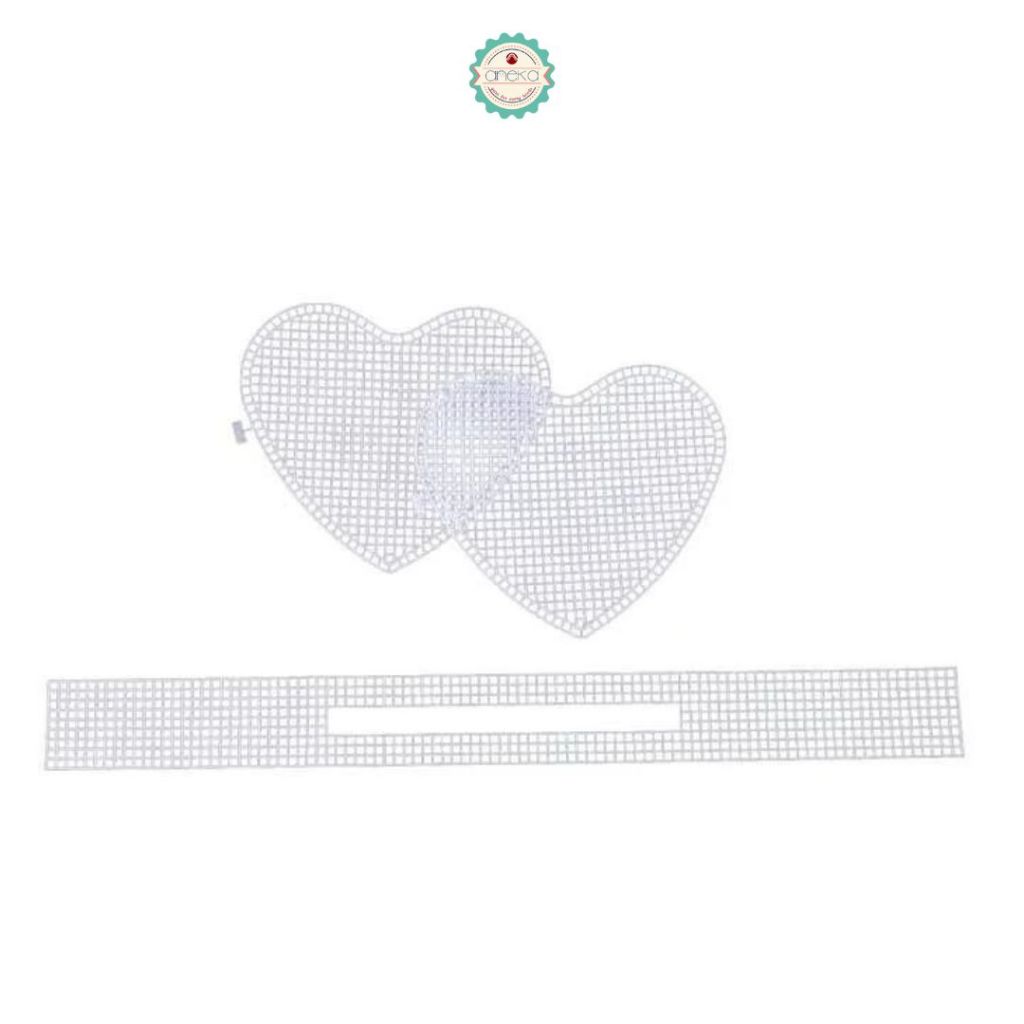 RK ANEKA - Canvas Plastik Tas Bentuk Love / DIY Bag