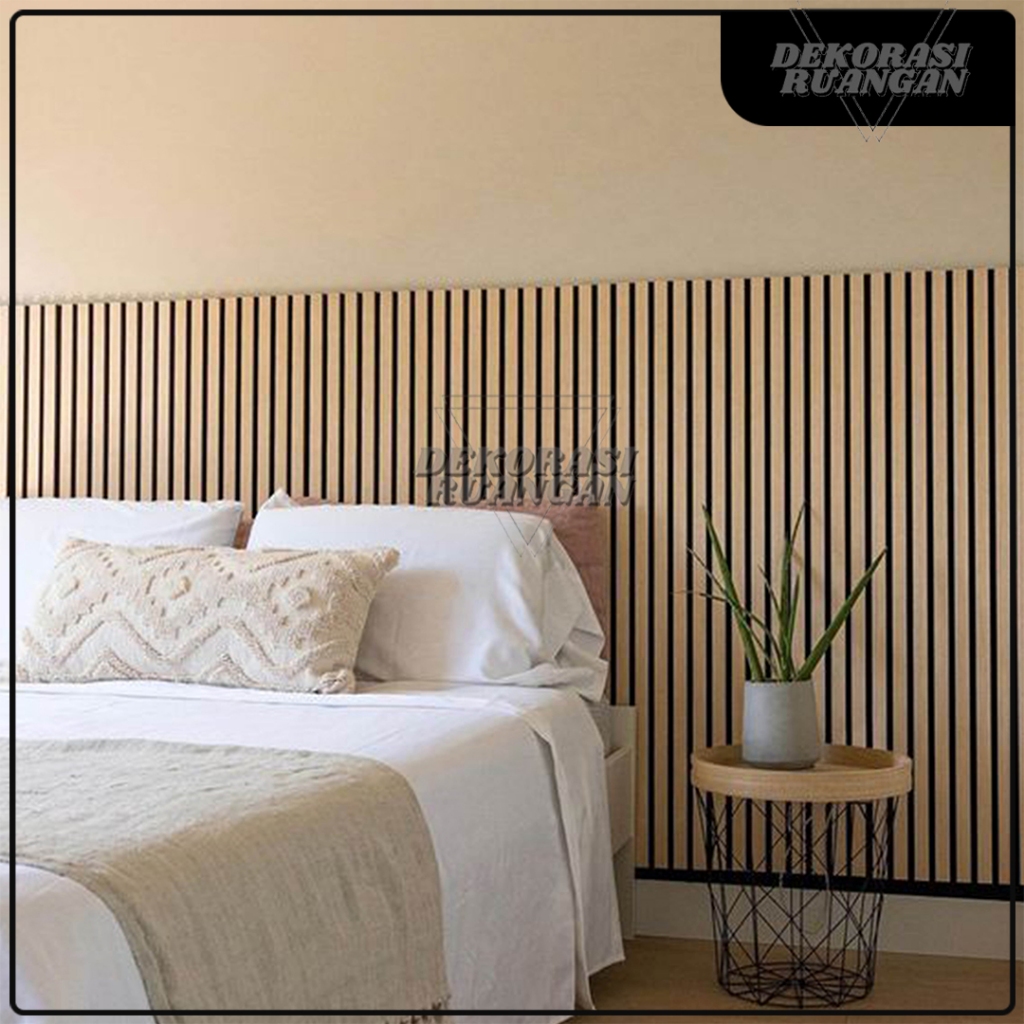 Slat Wall Panel Kisi Kisi List Dinding Moulding Molding Dekorasi Rumah Ruang Tamu Kamar Tidur