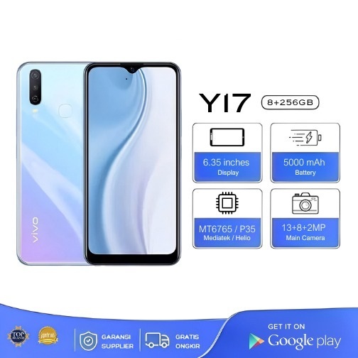 HP VIVO Y17 RAM 8/256 GB Triple Camera 13 MP 6.35 inchi Second Like New