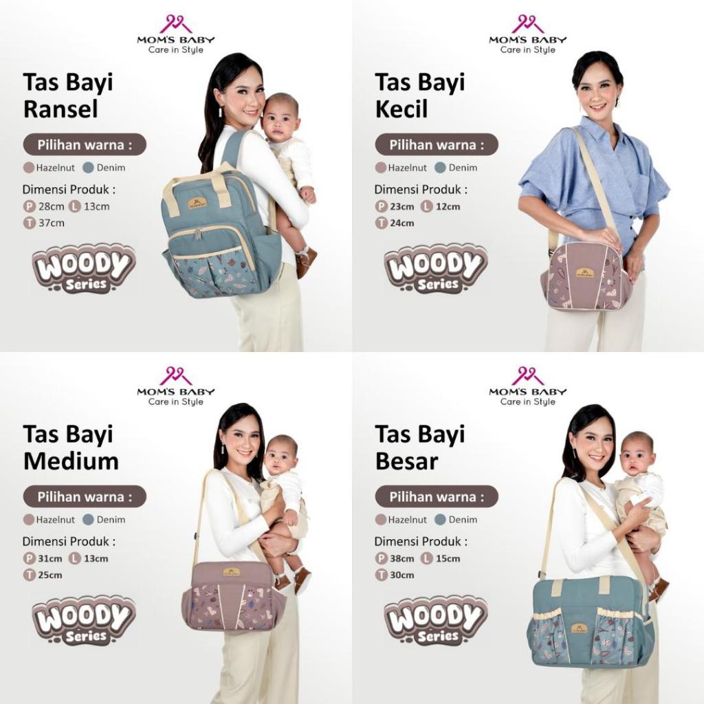 MOM'S BABY TAS KECIL WOODY & AURORA & CLOUDY & WILONA SERIES | TAS PERLENGKAPAN BAJU BAYI