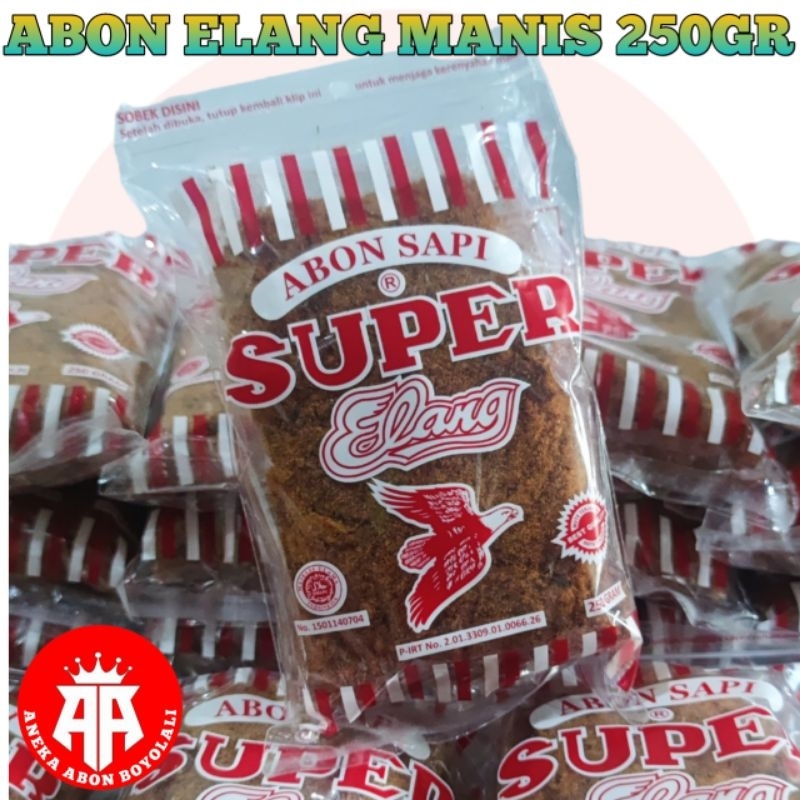 

Abon Sapi Super Cap Elang Asli Boyolali Kemasan 250gr MANIS