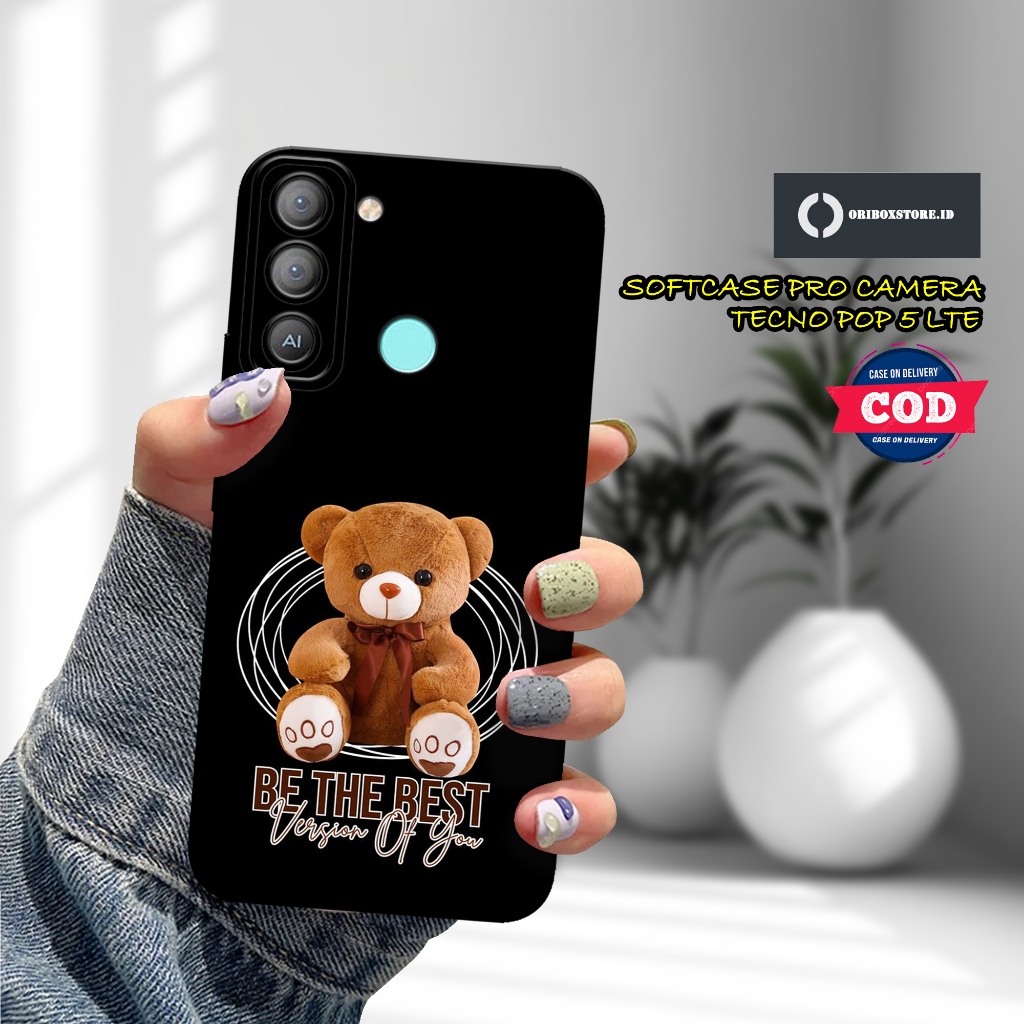 Case Hp TECNO POP 5 LTE Terbaru - Motif Case Bear - Casing Hp TECNO POP 5 LTE - Softcase Hp TECNO PO