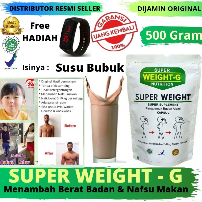 

SUPER WEIGHT GAIN Susu Penggemuk badan terbaik - susu penambah berat badan dan nafsu makan / susu