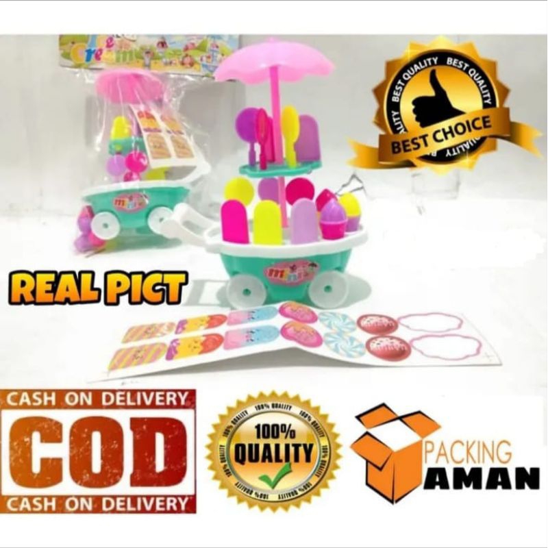 Mainan Anak Ice Cream Stroller Mini FI 526 / Gerobak EsKrim