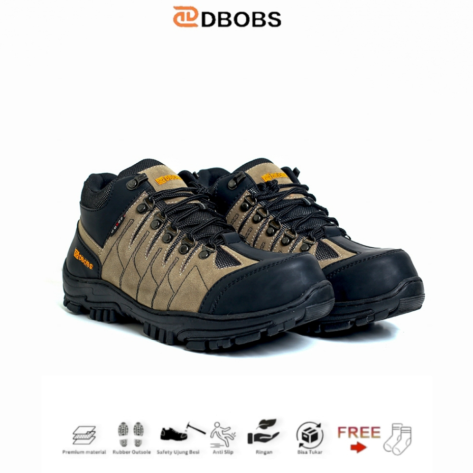 Dbobs Sepatu Safety Boots High Premium Quality Dbobs Clover LOw CreamAnti Licin comportable and cool