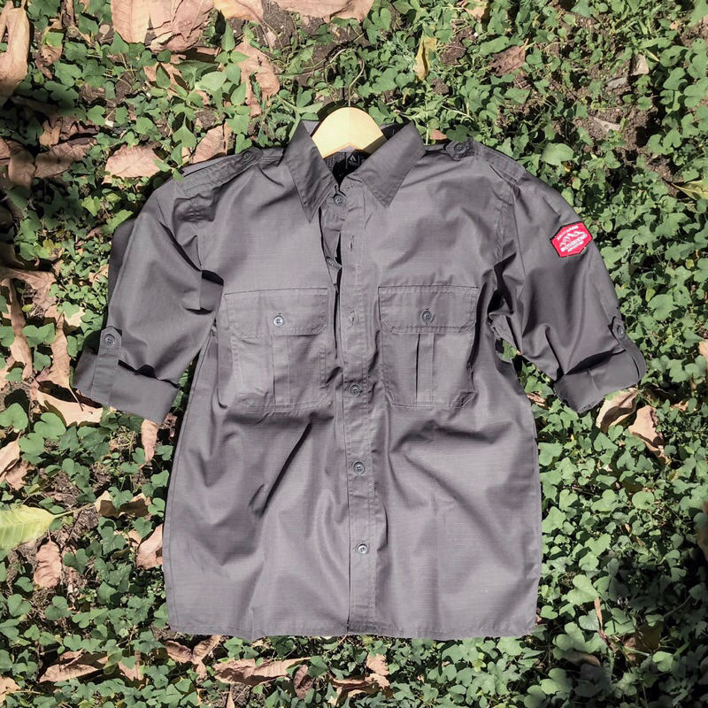 KEMEJA OUTDOOR PDL PENDAKI GUNUNG edisi abu