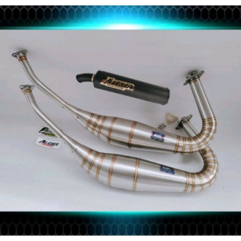 knalpot rx king pdk repsol stainles original aleser silincer powder coating logo cnc