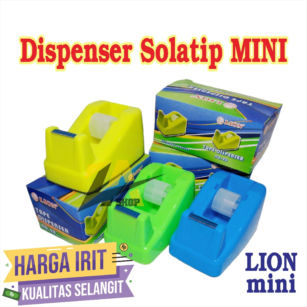 Tempat Pemotong Lakban KECIL Isolasi Tape CUTTER MINI Dispenser SOLATIP LION
