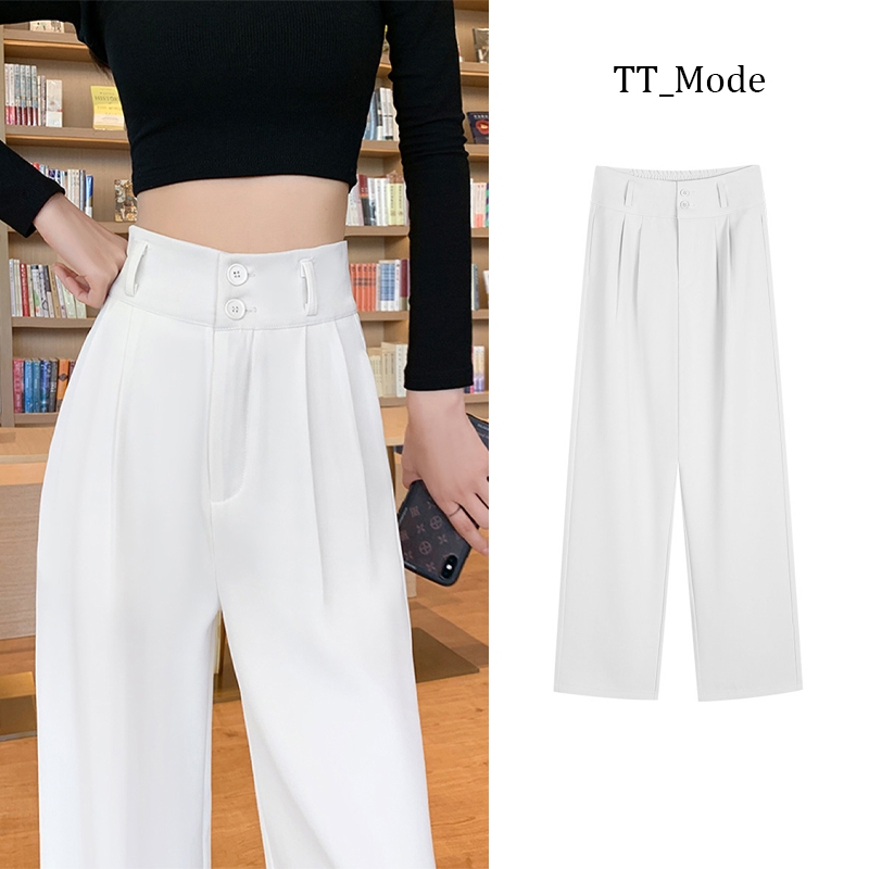 ✅COD Putih Celana Kulot Wanita Highwaist Kekinian Ala Korea Basic / Karet Culotte Panjang Premium