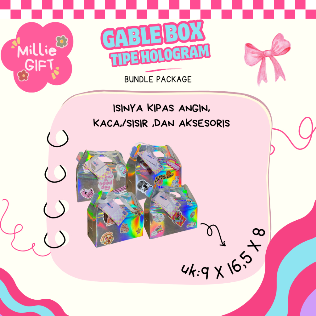 

HOLOGRAM GIFT BOX (Gable Box)| Hampers Ulang Tahun, Snack Box, Rapat, Seminar, Kompre, Dan Wisuda