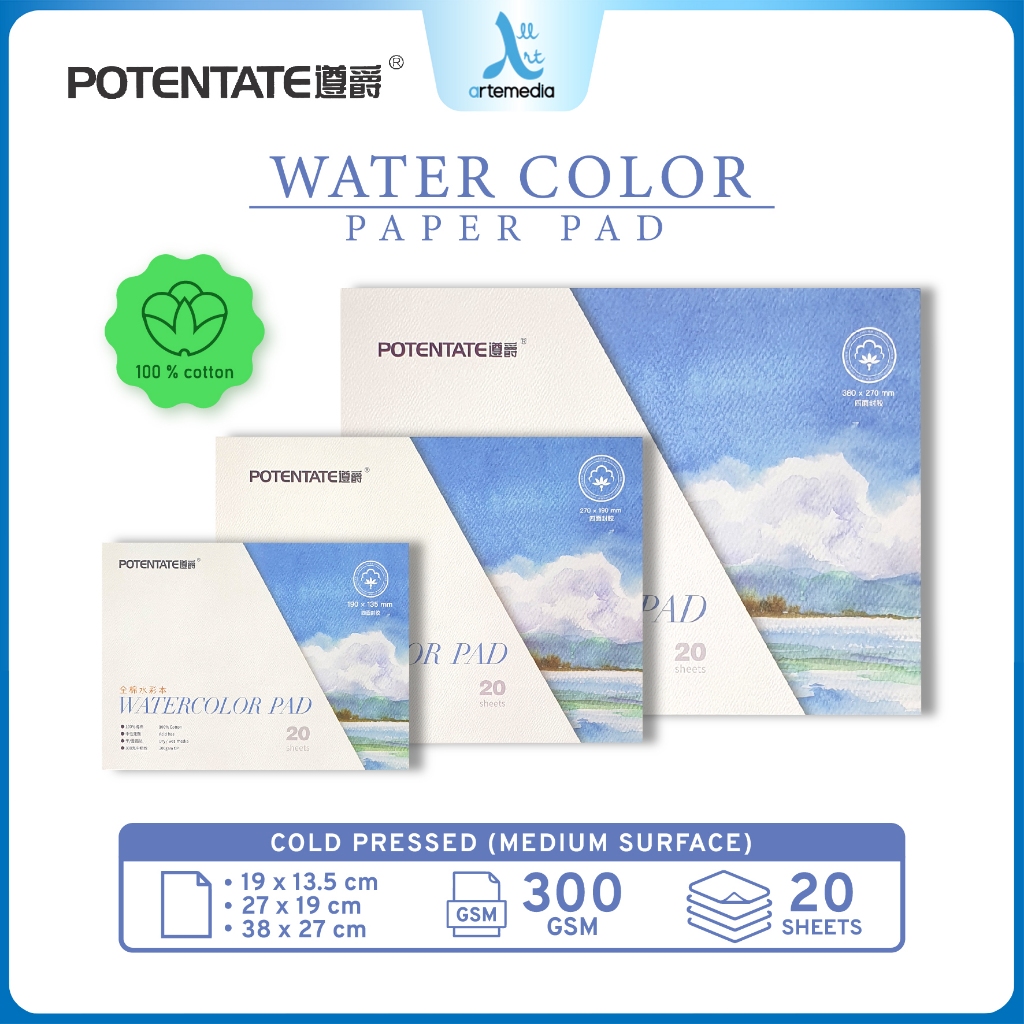 

Potentate Cotton Watercolor Paper Block Watercolor Pad Kertas Cat Air