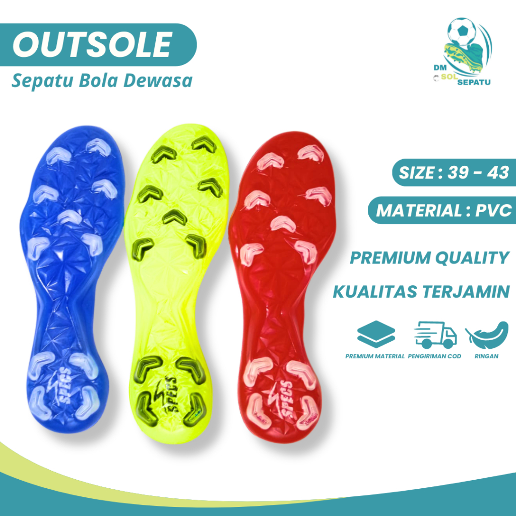 Outsole _ sol Telapak Sepatu Bola Specs Original I Bawahan telapak Sepatu