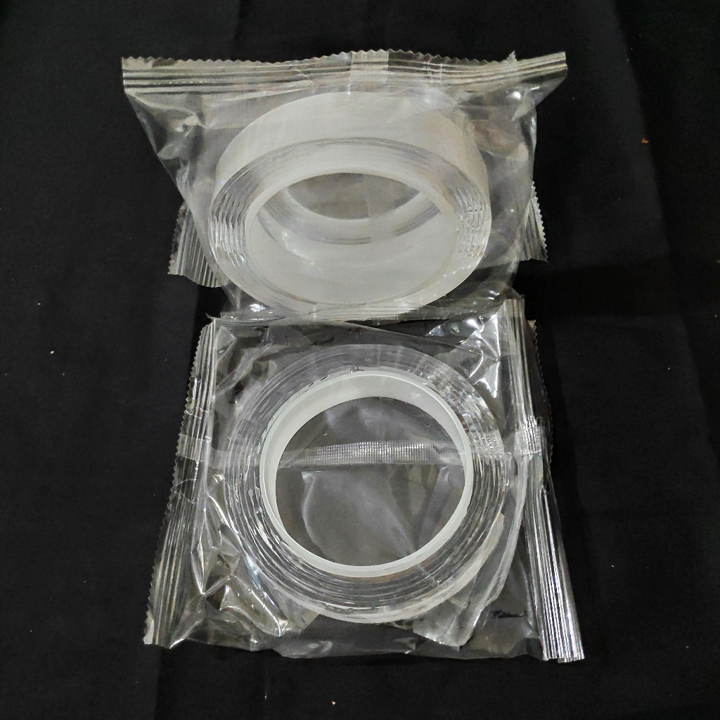 

nano super tape kuat 3 cm x 2cm double tape bening -lakban bening , selotip