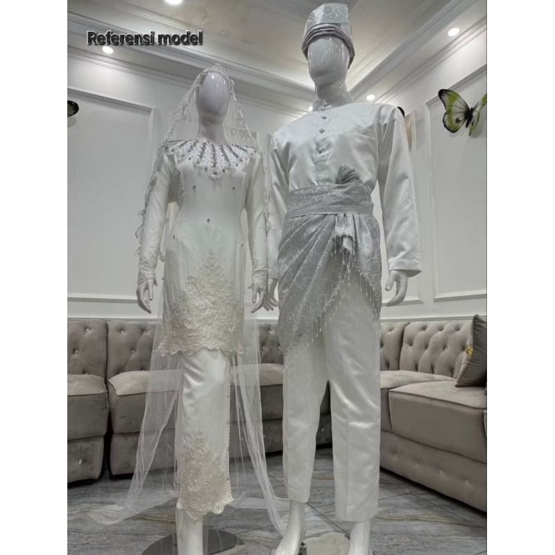 Couple Baju wedding melayu / set kebaya akad nikah