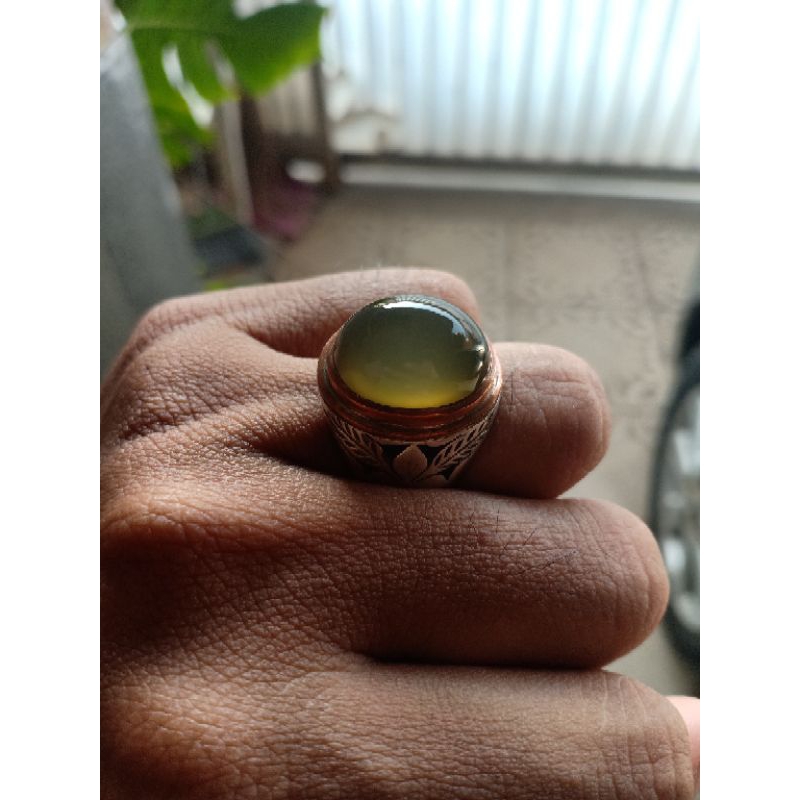 cincin batu akik natural anggur lumut lawas sedia bacan doko pandan lumut pirus persia