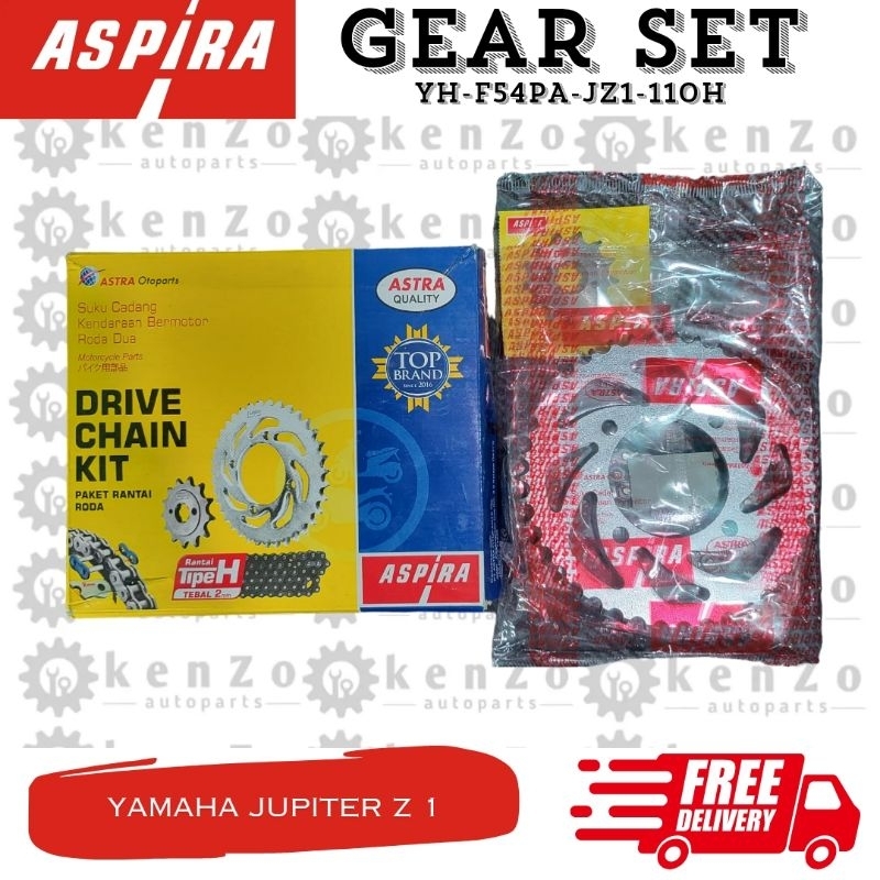 Gir & Rantai Original Aspira Motor Yamaha Jupiter Z 1 Z1 (Gear Set JZ1)