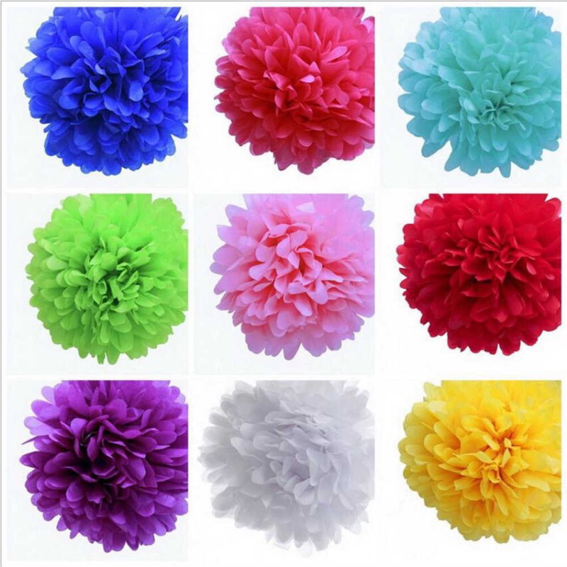 

Pompom 25 cm - bola pompom kertas krep / pompom kertas dekorasi / kertas pompom lipat