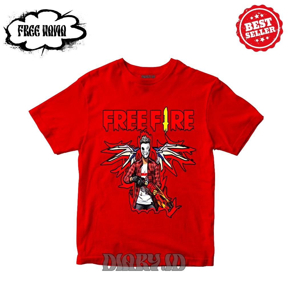 BAJU KAOS ATASAN ANAK GAME FF FREE FIRE NEW BAHAN KATUN QUALITY