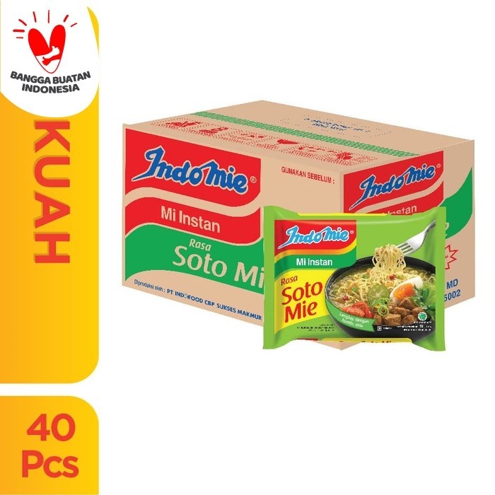 

Indomie Kuah Soto Mie - 1 Dus/Karton Indomie