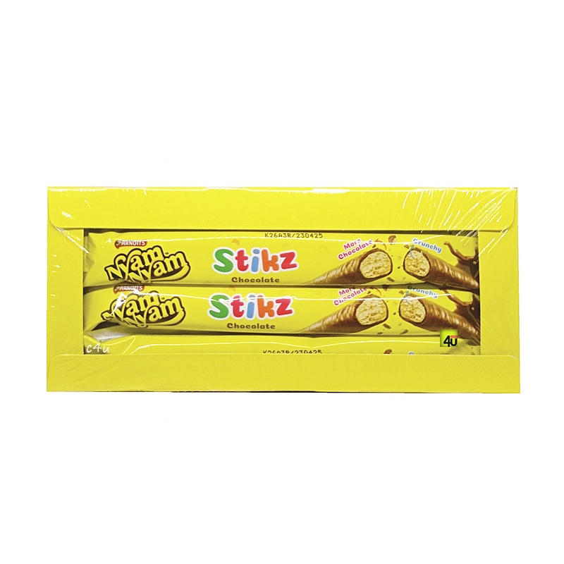 

Nyam Nyam STIKZ - Biskuit Stik Salut Cokelat - Isi 12 pcs