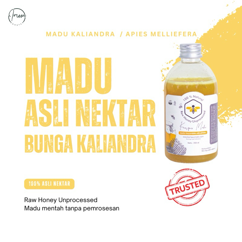 

Madu Kaliandra Melliefera 100% Asli Nektar Bunga / Raw Honey Unprocessed