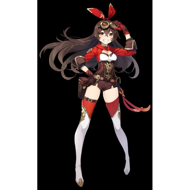 Overknee Amber - Aksesoris Kostum Cosplay Genshin Impact