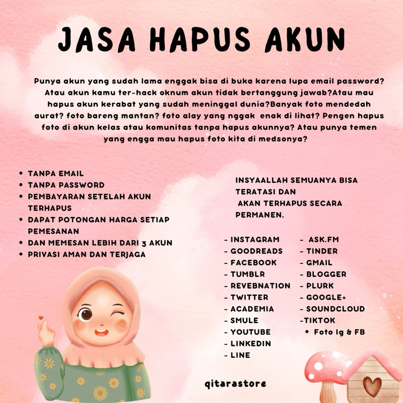 BIMBEL Hapus akun IG&FB