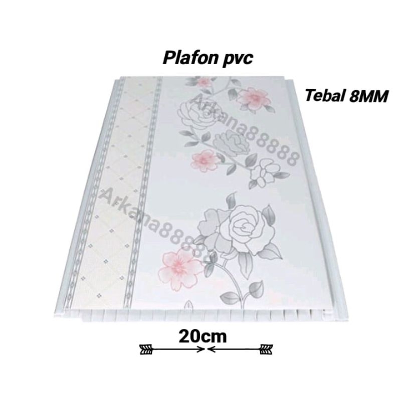plafon PVC lebar 20cm tebal 8mm