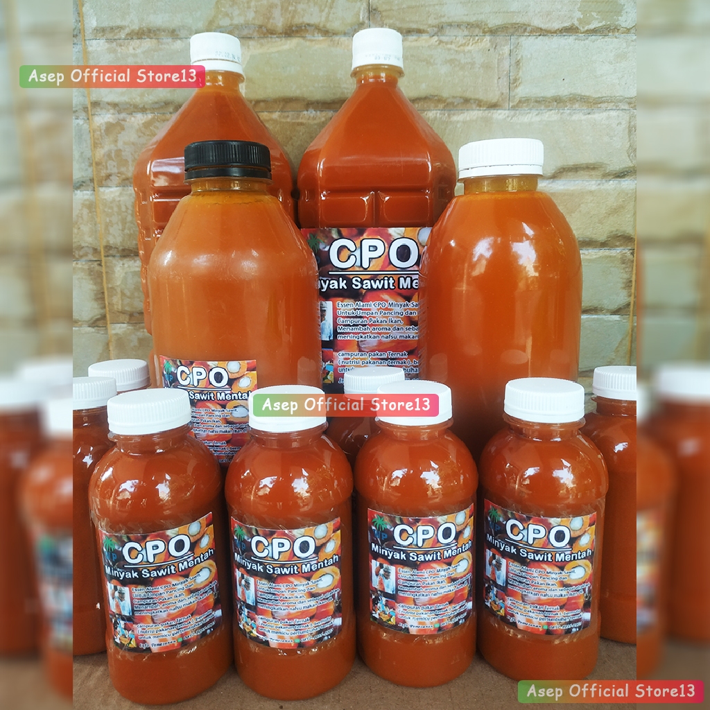 UMPAN PANCING MINYAK SAWIT MENTAH 2 LITER, CPO (CRUDE PALM OIL) SUPER, ESSEN ALAMI.