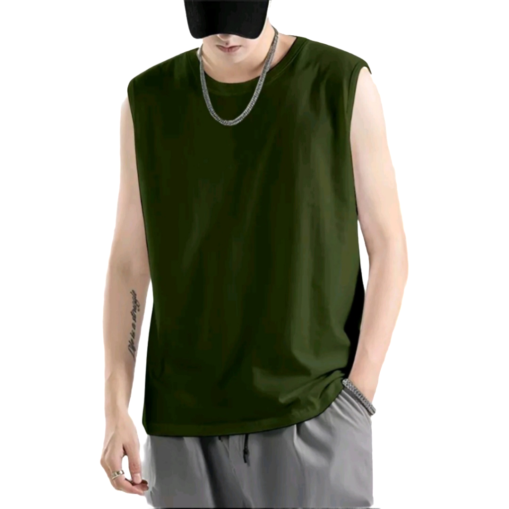 SINGLET OBLONG POLOS PRIA DEWASA ATAU LEKBONG POLOS PRIA DEWASA