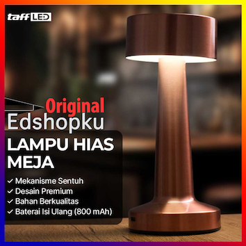 Lampu Baca Tidur Meja Kamar Hias Touch LED USB Rechargeable Tri Color 3 W Cas LIght Lamp Table Study