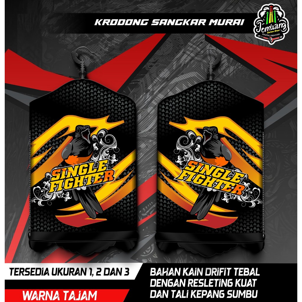 Krodong Krojong Sangkar Burung Murai, Sangkar Bulat Custom, Printing, High Quality, COD