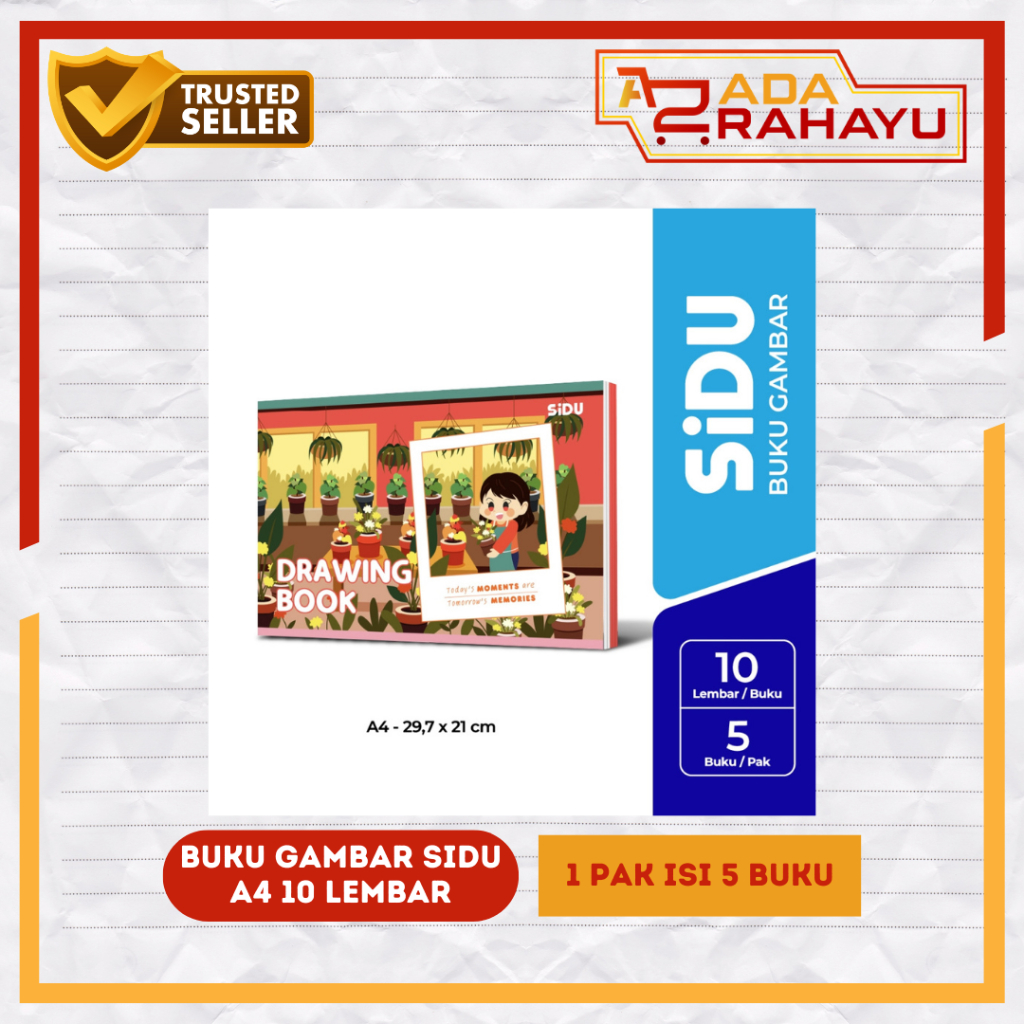

Buku Gambar A4 SiDu Sinar Dunia 10 Lembar (isi 5 Buku)