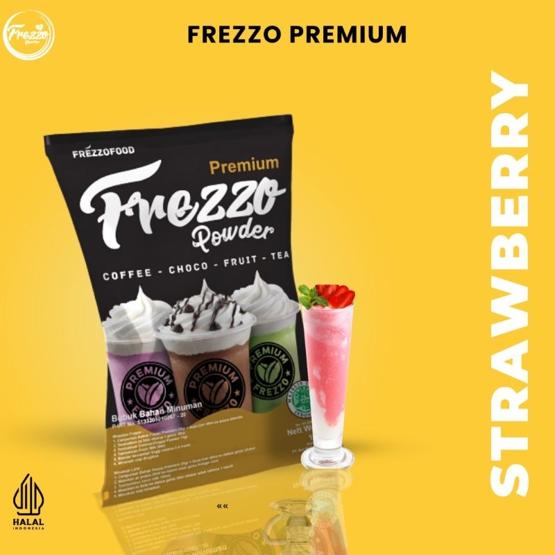 

Bubuk Minuman Rasa Strawberry Premium Frezzo 1kg/ Minuman Murah dna Enak Feezzo Premium