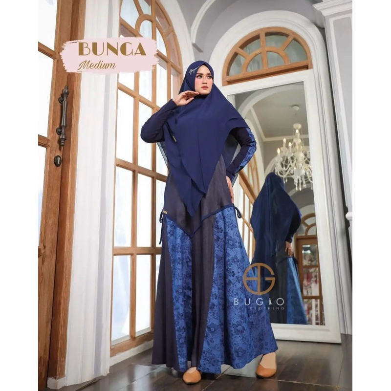 Gamis Denim Bunga Bugio