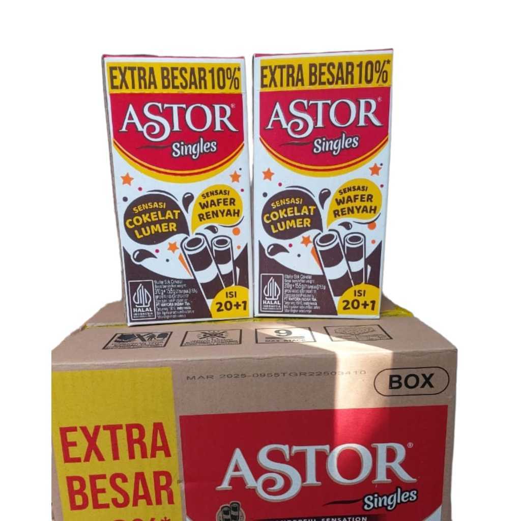 

Astor Sigles Wafer Stik Coklat 15,5g 1 Box Isi 20 Pcs