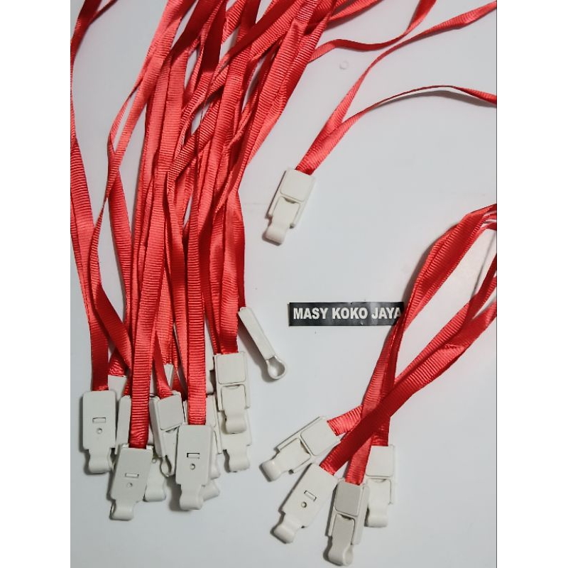 

TALI ID CARD warna MERAH/ LANYARD ID CARD /GANTUNGAN ID CARD /KALUNG ID CARD Masy Koko