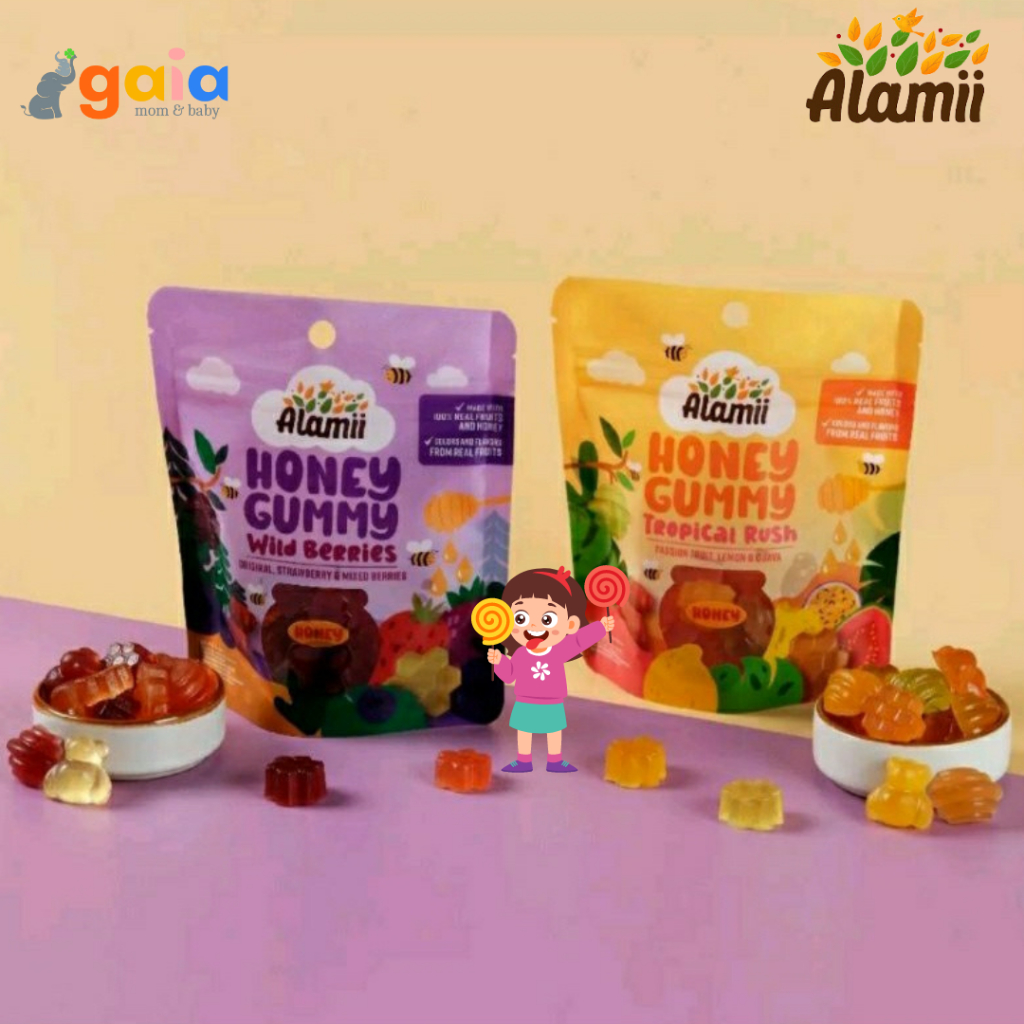 

Alamii Honey Gummy 40gr | Permen rendah gula