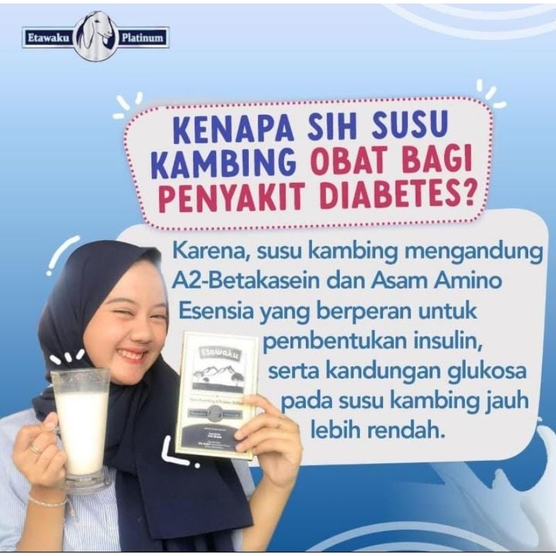 SUSU KAMBING ETAWAKU PLATINUM susu kambing Etawa murni cocok untuk darah rendah dan diabetes