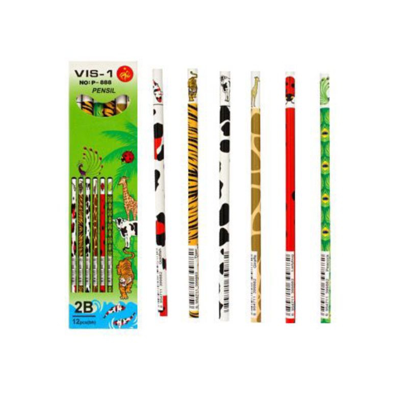 

Pensil 2B Karakter Animals Vis-1 (1pack)