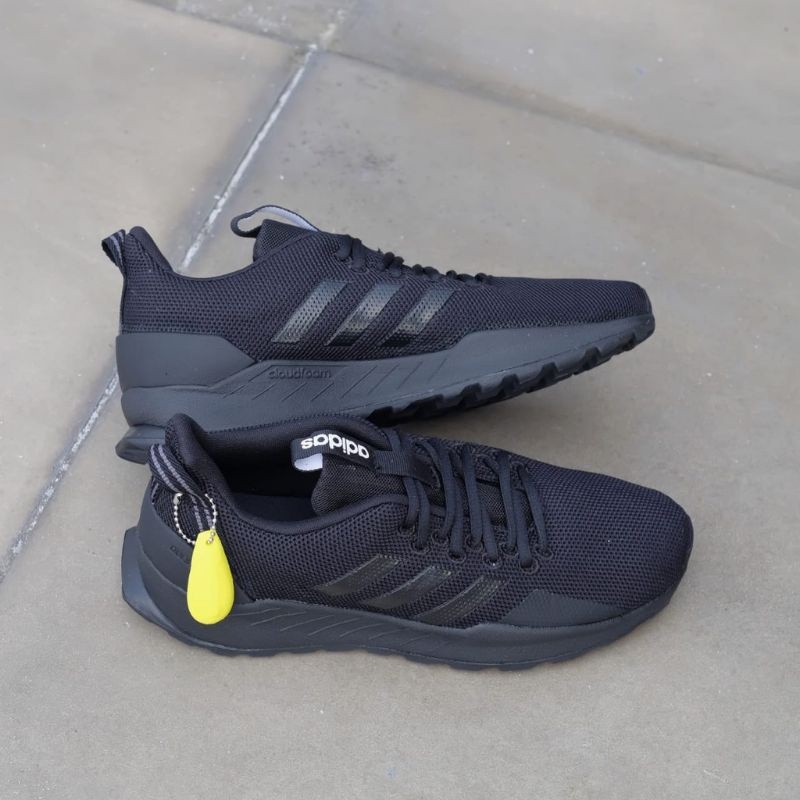 Sepatu Pria Wanita Best Seller Adidas Questar Trail Full Black Made in Indonesia [BNWB] | Sepatu Sek