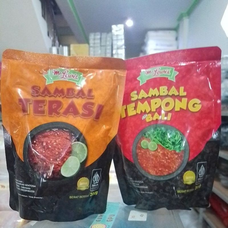 

Sambal Tempong dan Terasi Mclewis 200gr / sambal / cabe rasa