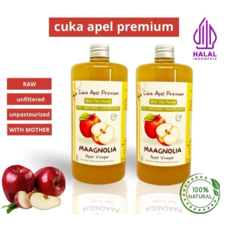 

Cuka Apel Premium With Mother 500ml | Maagnolia Cuka Apel