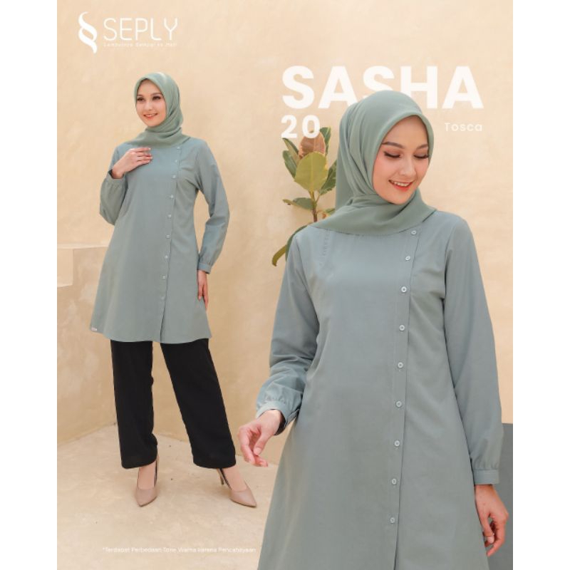 TUNIK SEPLY SASHA 20 GREEN, TOSCA, OLIVE / TUNIK REMAJA TERBARU / OUTFIT REMAJA TERBARU / OOTD HIJAB
